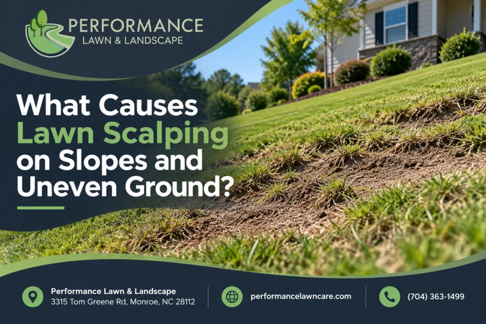 What Causes Lawn Scalping on Slopes and Uneven Ground?