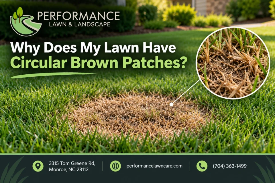 why does my lawn have circular brown patches 