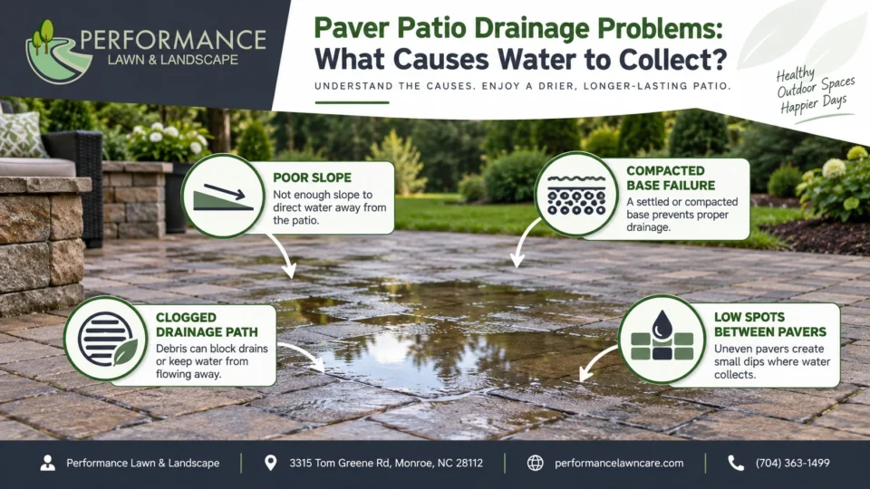 Paver Patio Drainage Problems: What Causes Water to Collect?